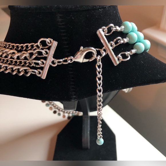 🎉Multi Strand Necklace w/Beads, Charms and Link Chains - Picture 8 of 9